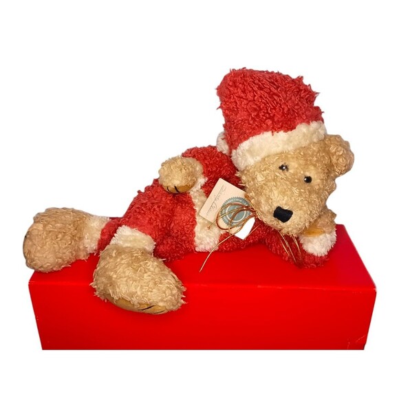 Vtg J.B. Bean Series Boyds Christmas Santa Bear SANDY CLAUS Stuffed 18" Plush - Picture 1 of 4